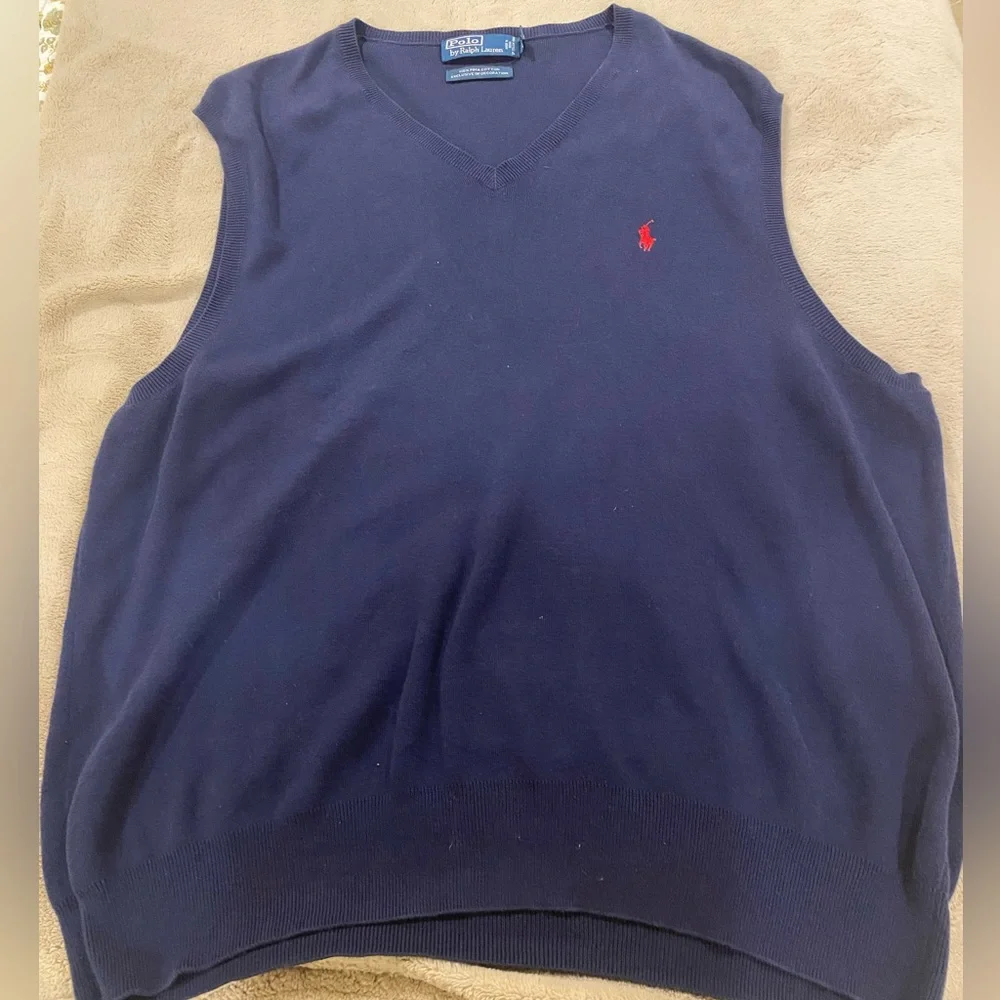 Polo by Ralph Lauren, men’s 100% Pima cotton vest, size‎ XXL, navy